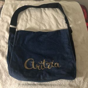 Aritzia denim messenger bag